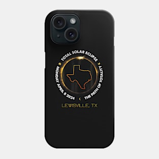 Lewisville Texas Total Solar Eclipse 2024 Phone Case