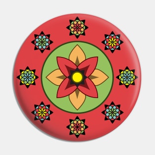 Blooming Flower of Life Mandala Pin