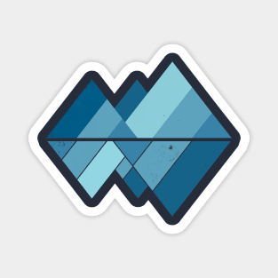 Retro Mountains Magnet