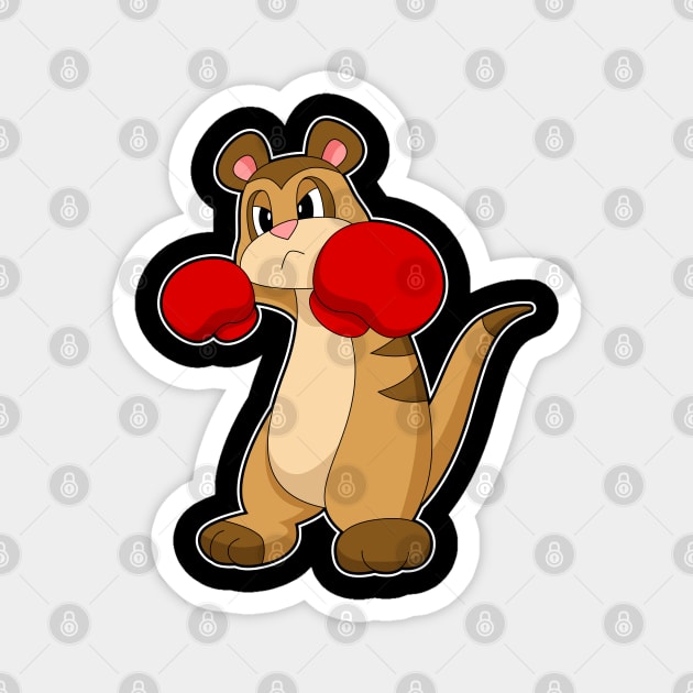 Meerkat Boxer Boxing gloves Magnet by Markus Schnabel