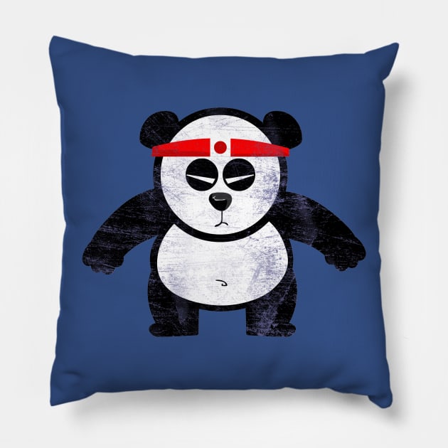 PANDA ACTION Pillow by AnishaCreations