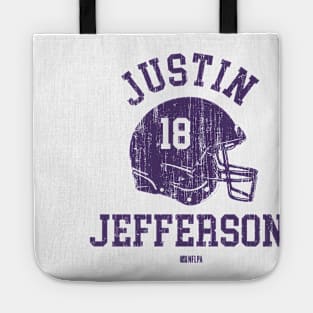 Justin Jefferson Minnesota Helmet Font Tote