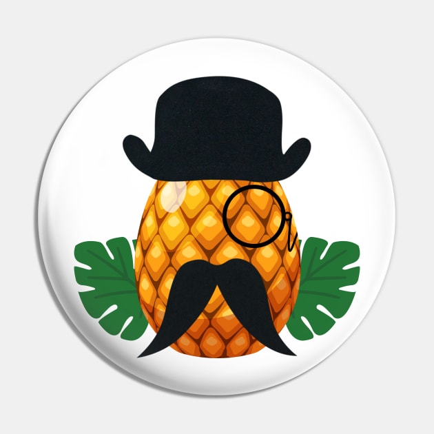Funny Detective Pineapple Pin by Genic
