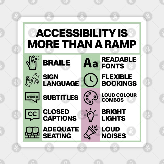 Accessibility Is More Than A Ramp - Be Accessible Magnet by Football from the Left