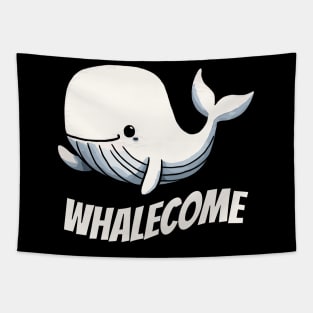 Whalecome Welcome Whale Tapestry