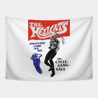 The Hellcats Retro Cult Classic Outlaw Biker Design Tapestry