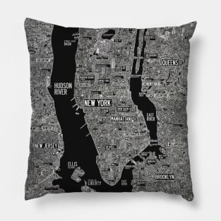 NYC New York map Pillow