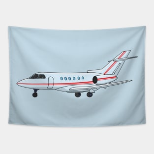 Private jet cartoon illustration Tapestry