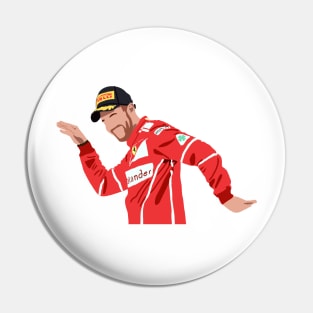 Sebastian Vettel dance podium celebration Pin