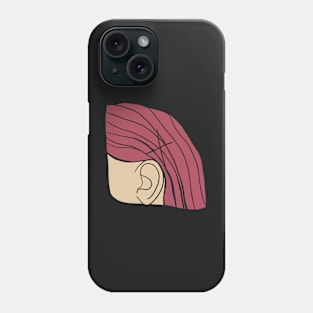 Girl hairpin pink hair Phone Case