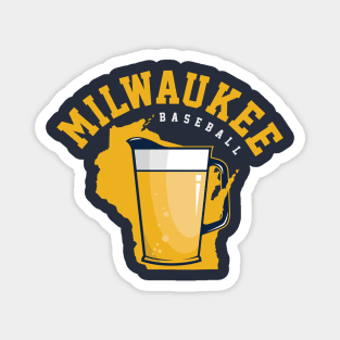 Milwaukee Brewers Baseball State Magnet