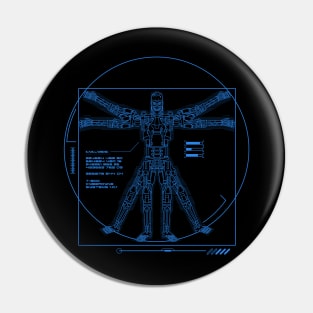 Vitruvian T-800 (Electric Blue) Pin