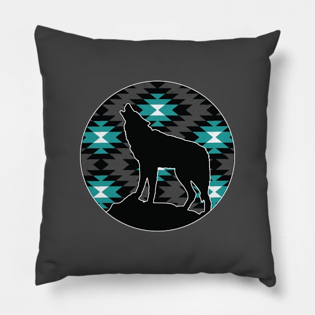 Wolf Pattern - 3 Pillow by Brightfeather