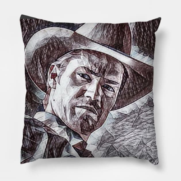 JUSTIFIED - Timothy Olyphant Pillow by Naumovski