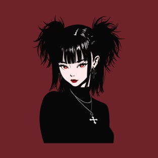 Pretty anime goth girl T-Shirt