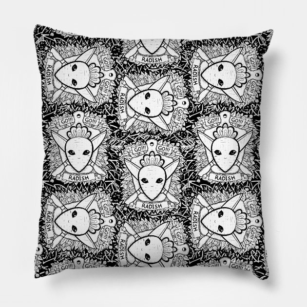 Radish/Carrot and Knife Coat of Arms Pillow by zarya_kiqo