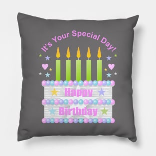 Happy Birthday Cake Pillow