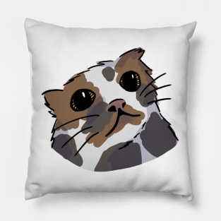 Suprised laperm cat Pillow