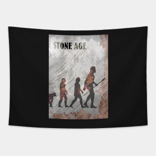 Stone Age - Board Games Design - Movie Poster Style - Board Game Art Tapestry