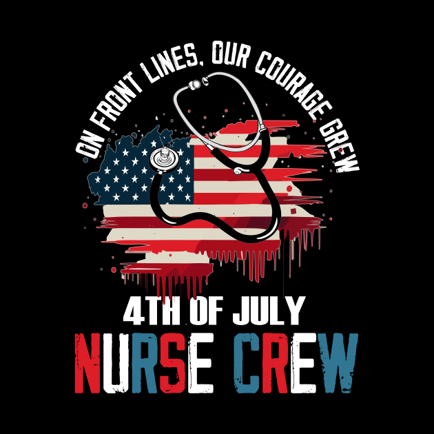 4th Of July Nurse Crew Scrub Tops Patriotic Nurses Matching by AlmaDesigns