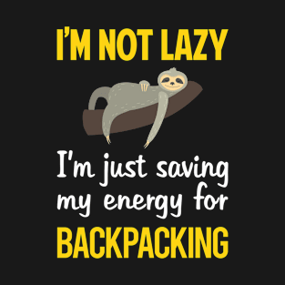 Funny Lazy Backpacking Backpack Backpacker T-Shirt