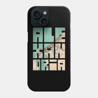 Alexandria, Egypt City Map Typography - Vintage Phone Case