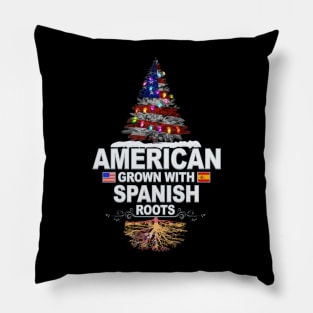 Christmas Tree  American Grown With Spanish Roots - Gift for Spanish From Spain Pillow