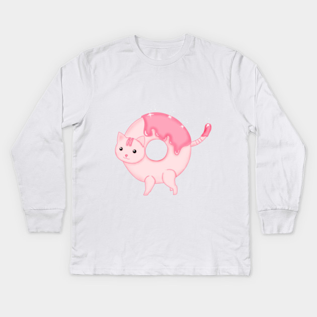 Tasty Donut Cat Cat Donuts Kids Long Sleeve T Shirt Teepublic