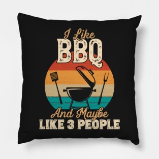 I Like BBQ and Maybe Like 3 People product Pillow