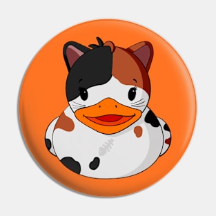 Calico Cat Rubber Duck Pin