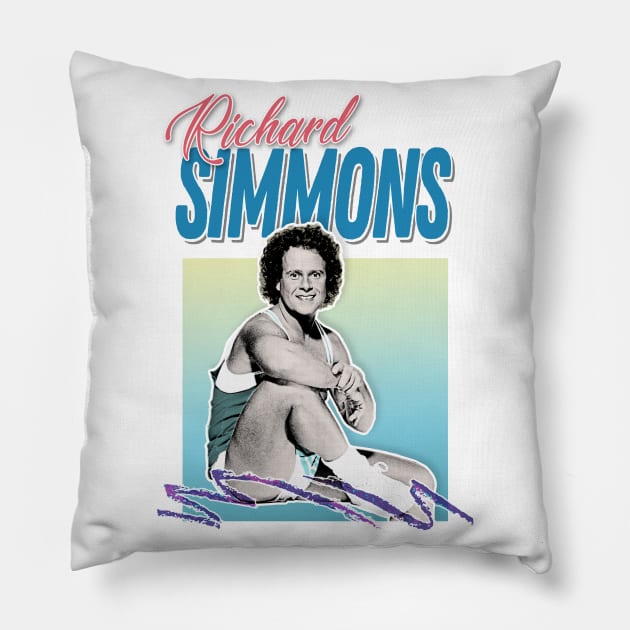 Richard Simmons 90s Style Aesthetic Design Pillow by DankFutura