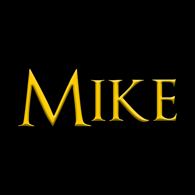 Mike Popular Male, Boy, Man Name Gold On Dark - Mike - Phone Case