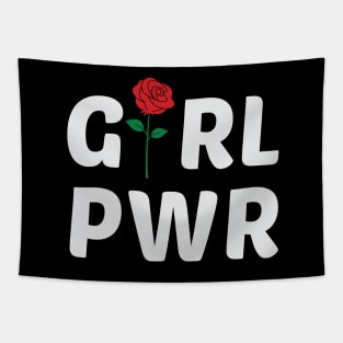 Girl Power with Rose Logo Tapestry