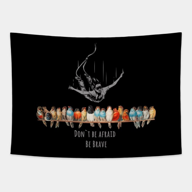 Bungee Jumping Dont Be Afraid Be Brave Gift TShirt Tapestry by gdimido