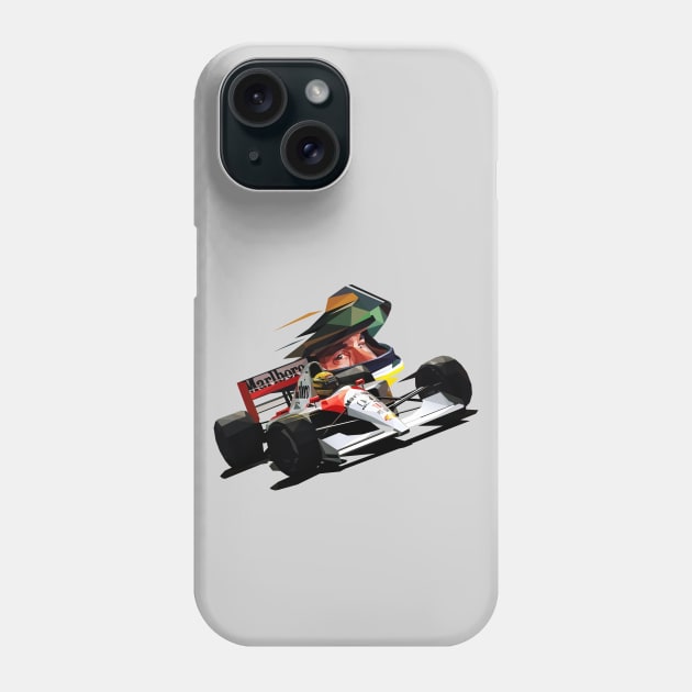 Ayrton Senna Full Color Phone Case by pxl_g