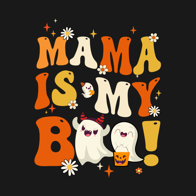 Groovy Mama Is My Boo Halloween Boys Girls Kids Youth by James Green