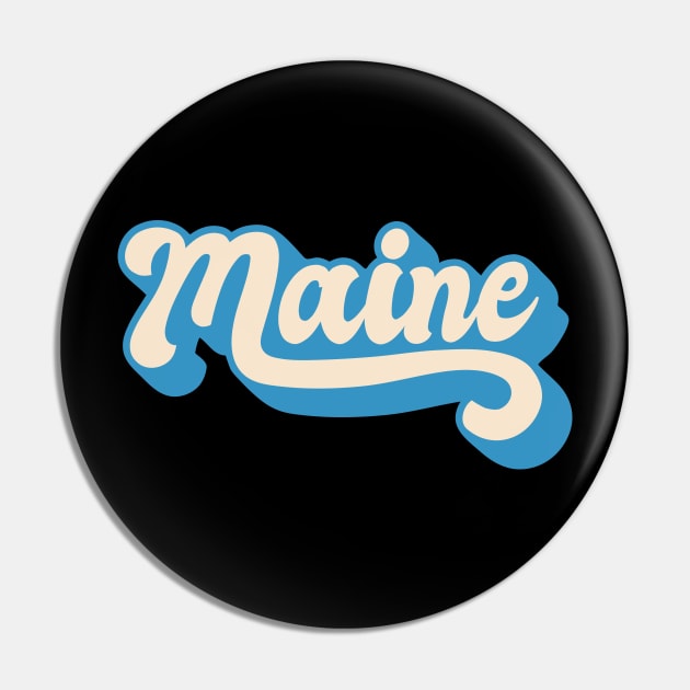 Maine Retro Pin by SunburstGeo