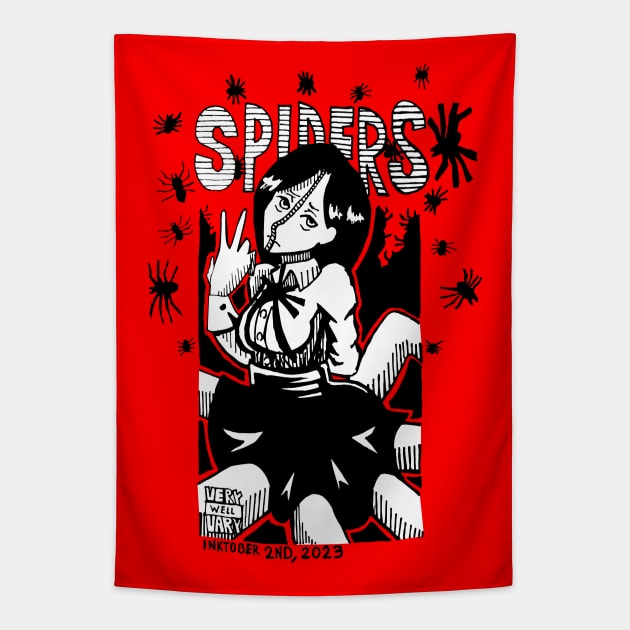 SPIDERS (DARK) Tapestry by VeryWellVary