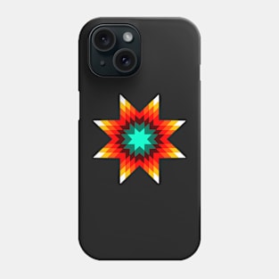 Star Quilt Pattern - Fire Colors Phone Case