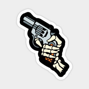 Skull and gun Magnet