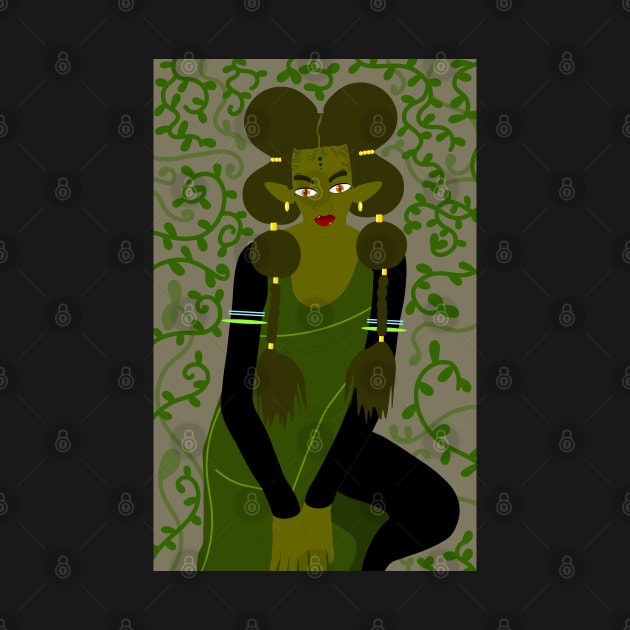 Green Alien Woman 03 by MidnightBlueDesigns