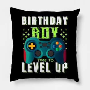 Birthday Boy Time To Level Up Funny Video Game Boys Pillow