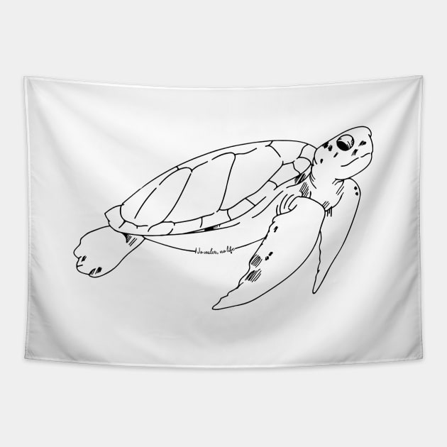 'No Water, No Life' Ocean Conservation Shirt Tapestry by ourwackyhome