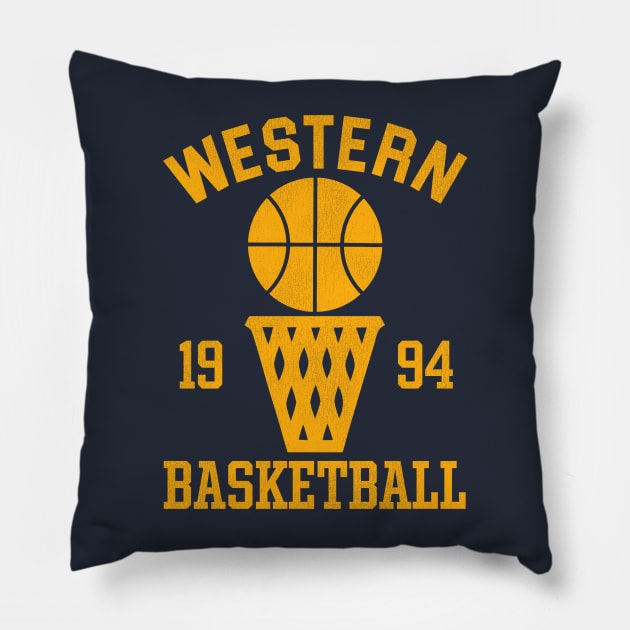 Blue Chips Western Basketball Training Top Pillow by darklordpug