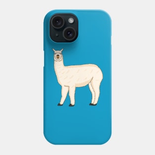 Llama cartoon illustration Phone Case