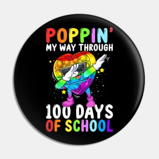 My Way Through 100 Days Of School Fidget Pop It Toy Pin