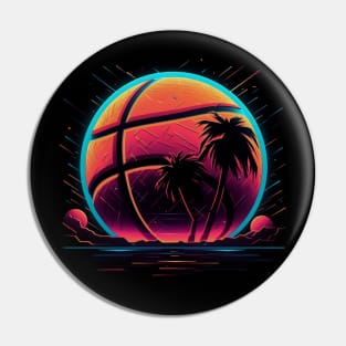 neon basketball Pin