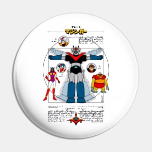 193b Great Mazinger DaVinci COLOR Pin