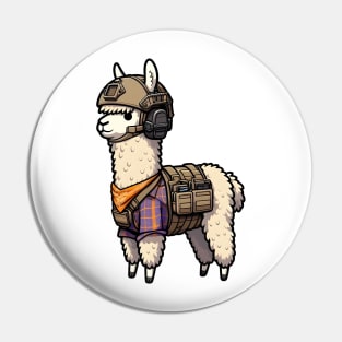 Tactical Alpaca Adventure Tee: Where Whimsy Meets Command Pin