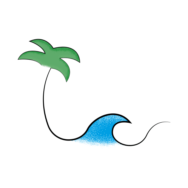 palm and wave one line by JDP Designs